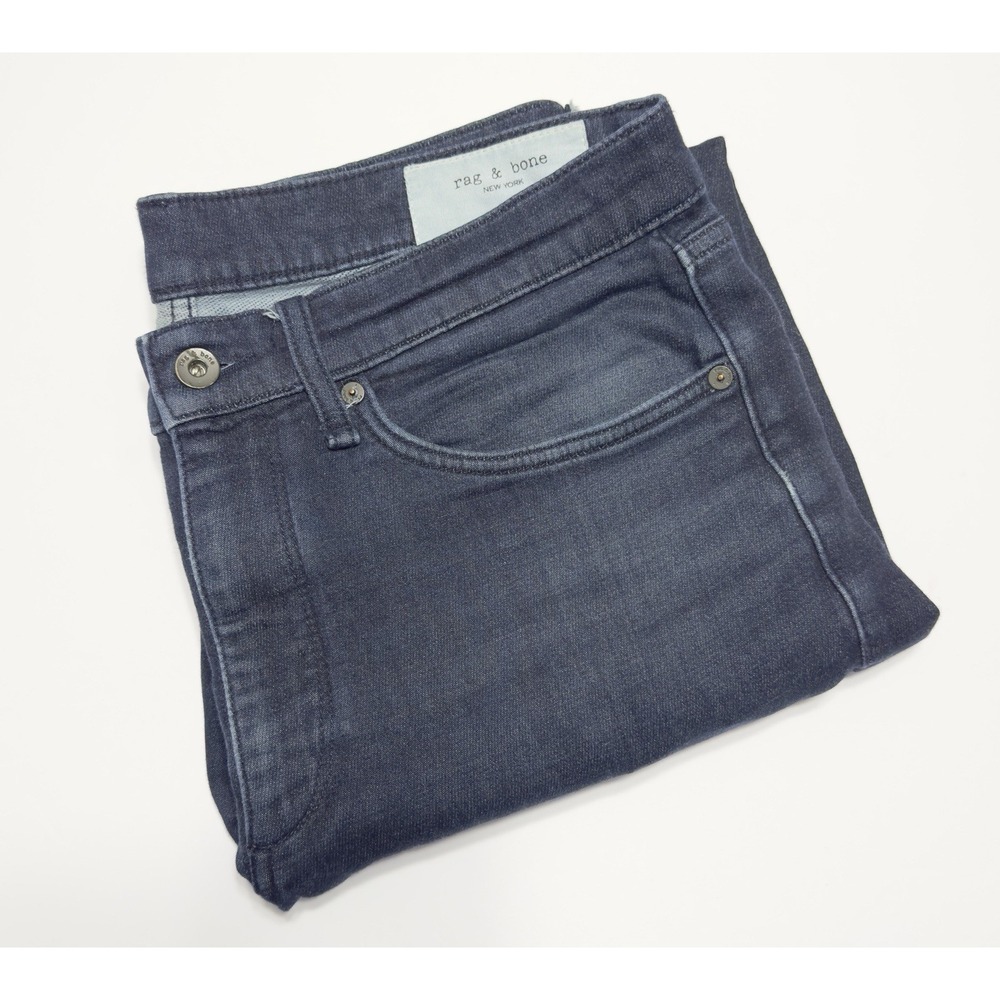 rag & bone Men's Fit 2 Slim Jeans Dark Wash Size 34x30 Stretch Designer Luxury